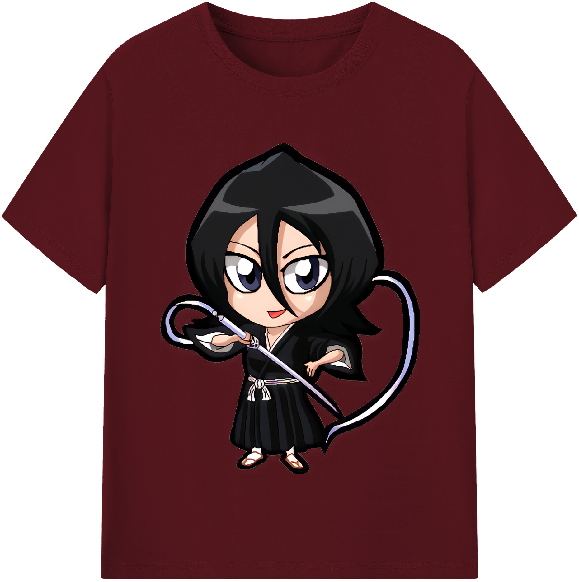 （画像用） ブリーチ 朽木ルキア BLEACH Kuchiki Rukia 綿100％半袖Tシャツ（フロントプリント）